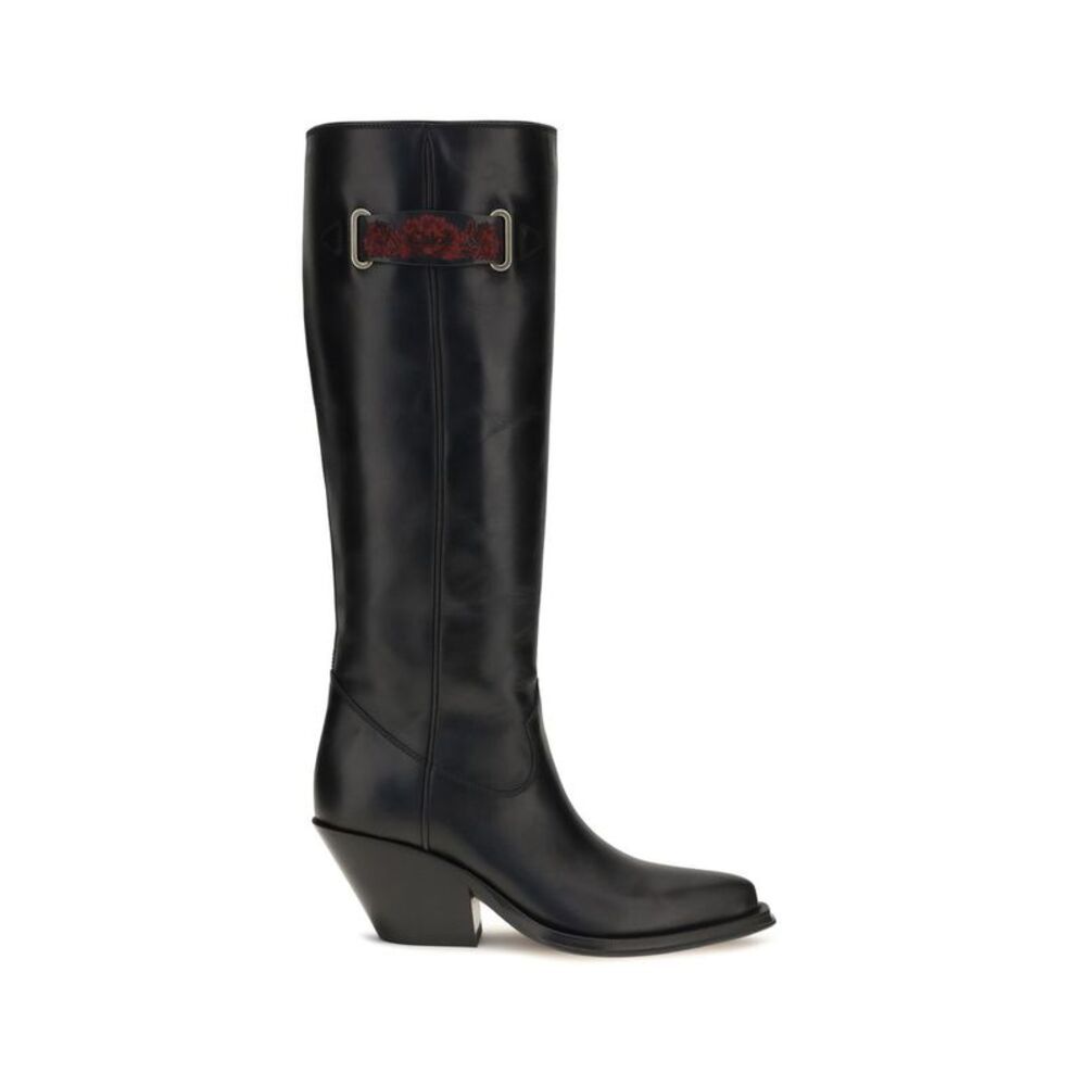 Chloé Black Calf Leather Bos Taurus Over The Women's Knee